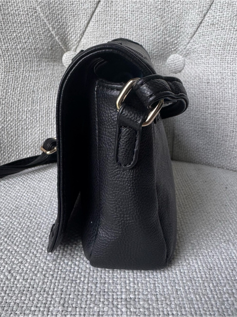 JustFab Black Woven-Edge Crossbody Bag - Picture 4 of 11